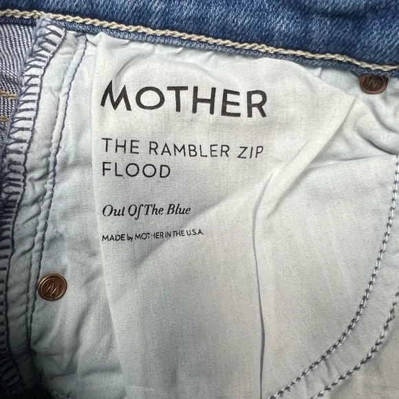 MOTHER Women's High Rise Jeans - Light Blue Straight-leg Size 28x28 Denim Jeans - Picture 10 of 11